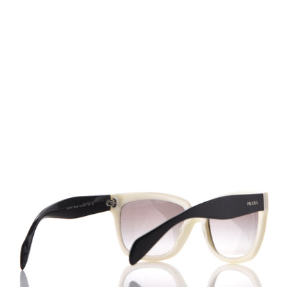 Prada Square Sunglasses SPR 07P White Black 4 of 10
