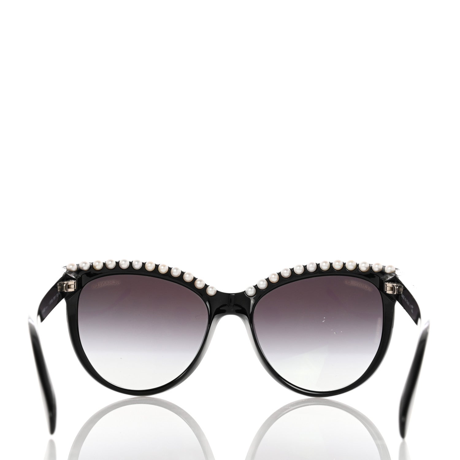 Chanel Freshwater Cultured Pearl Butterfly Sunglasses 6040-H Black 5 of 9