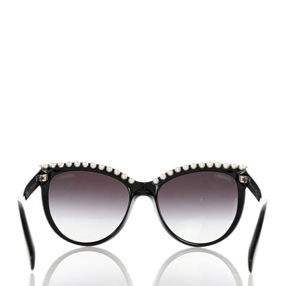 Chanel Freshwater Cultured Pearl Butterfly Sunglasses 6040-H Black 5 of 9