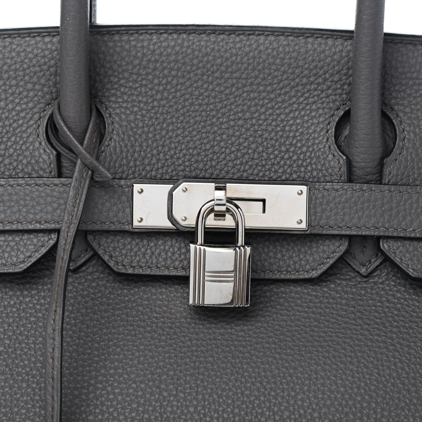 Togo Horseshoe Birkin 30 Etain Bleu Electrique