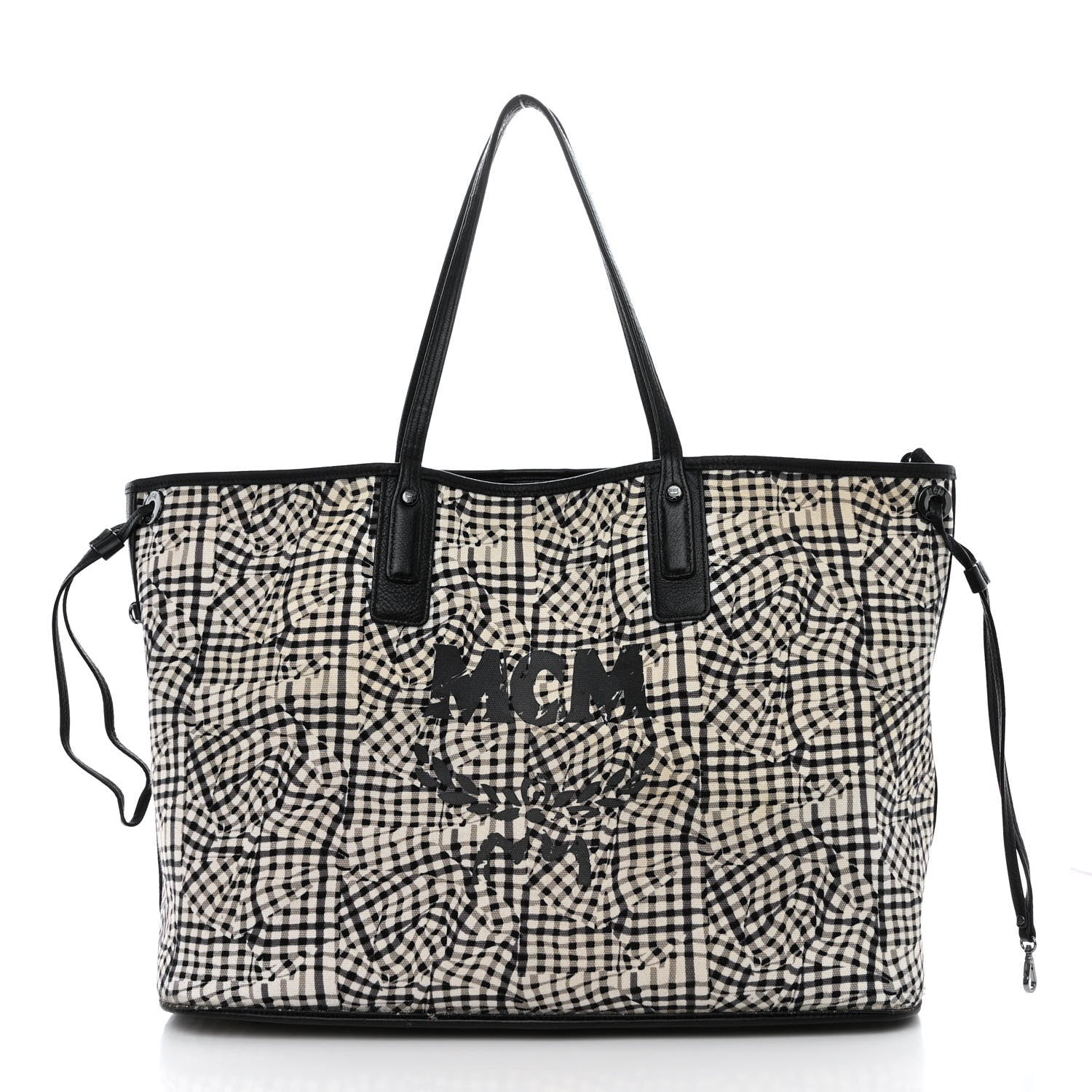 MCM Visetos Large Liz Reversible Shopper Tote Black 13 of 18