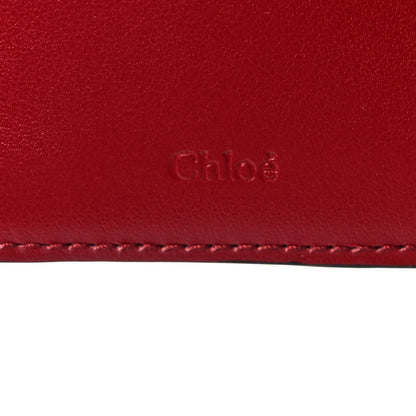 Chloe Calfskin Alphabet Compact Wallet Smoked Red 7 of 11