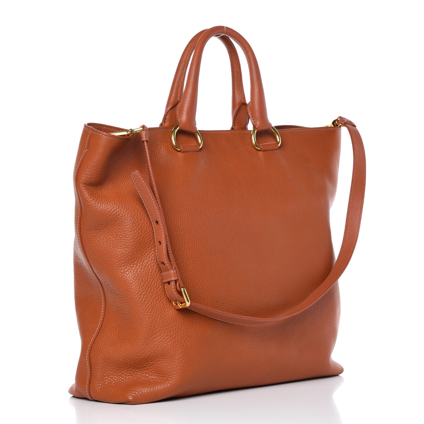 Vitello Daino Shopping Tote Rame