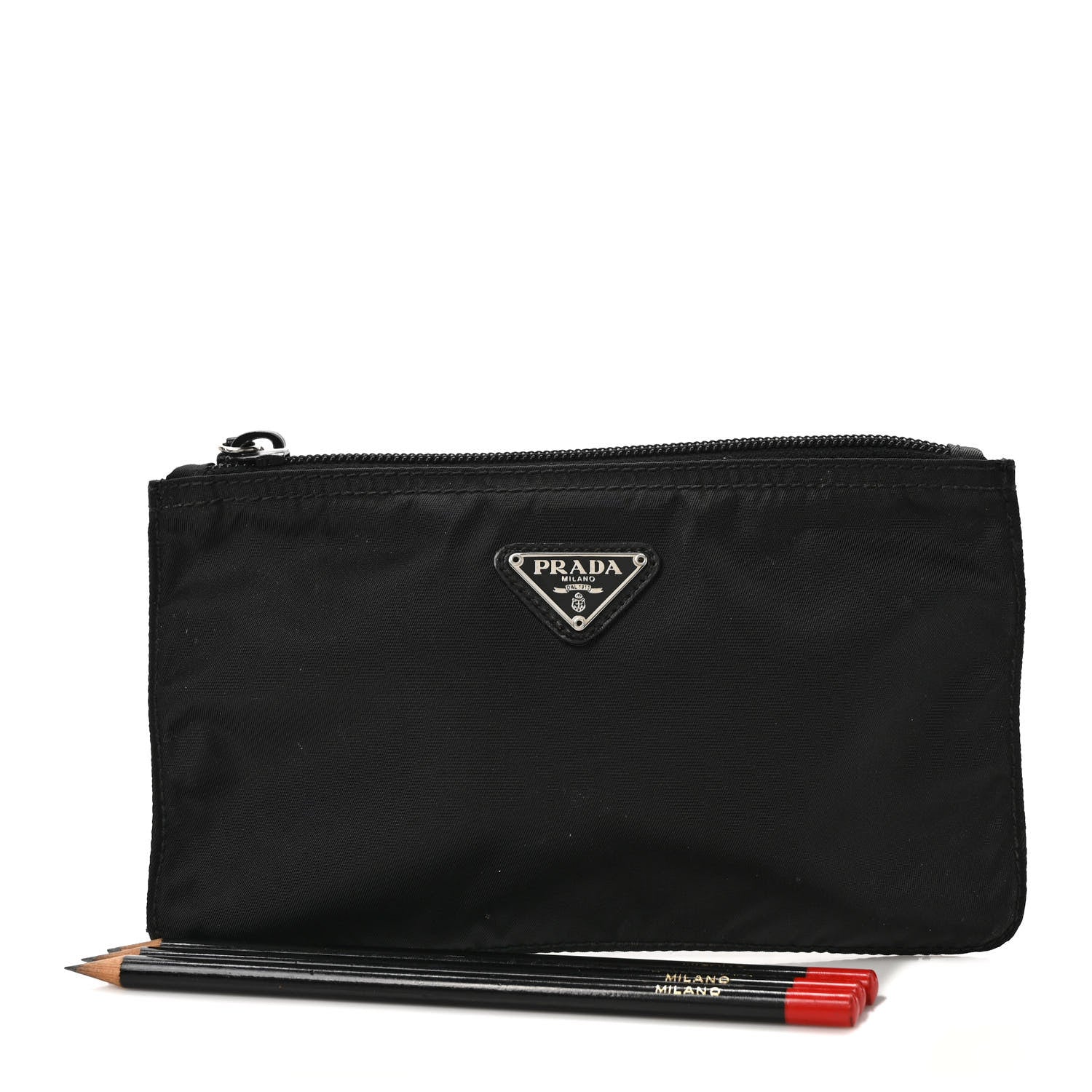 Prada Nylon Tessuto Pencil Pouch Black 1 of 8