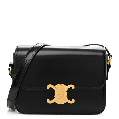 Celine Shiny Calfskin Teen Triomphe Black 1 of 11