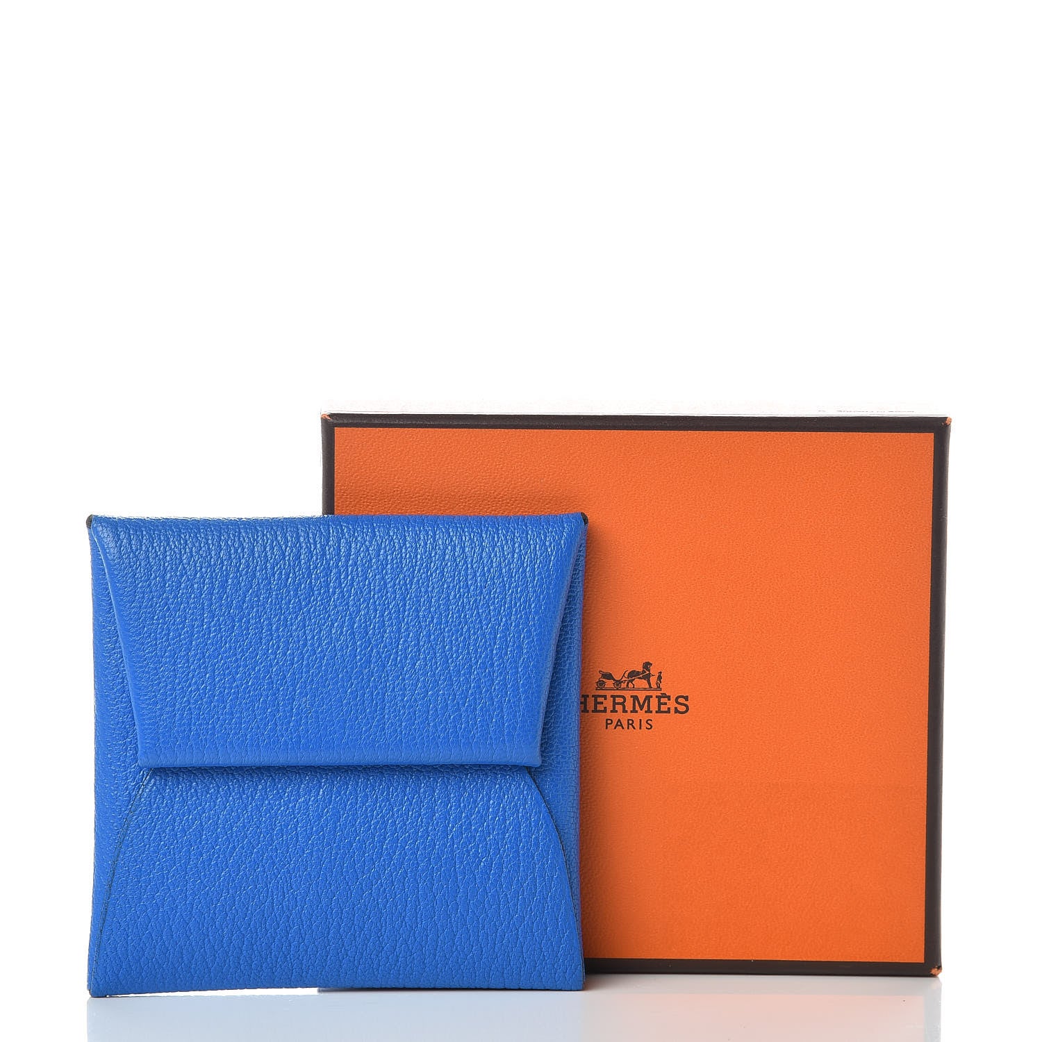 Hermes Chevre Mysore Bastia Coin Purse Bleu Hydra 8 of 8