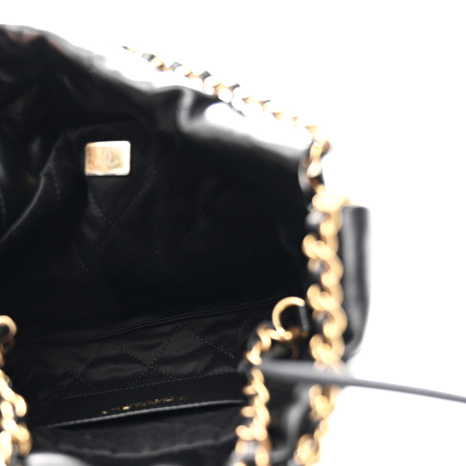 Chanel Shiny Calfskin Quilted Mini Chanel 22 Black 5 of 11