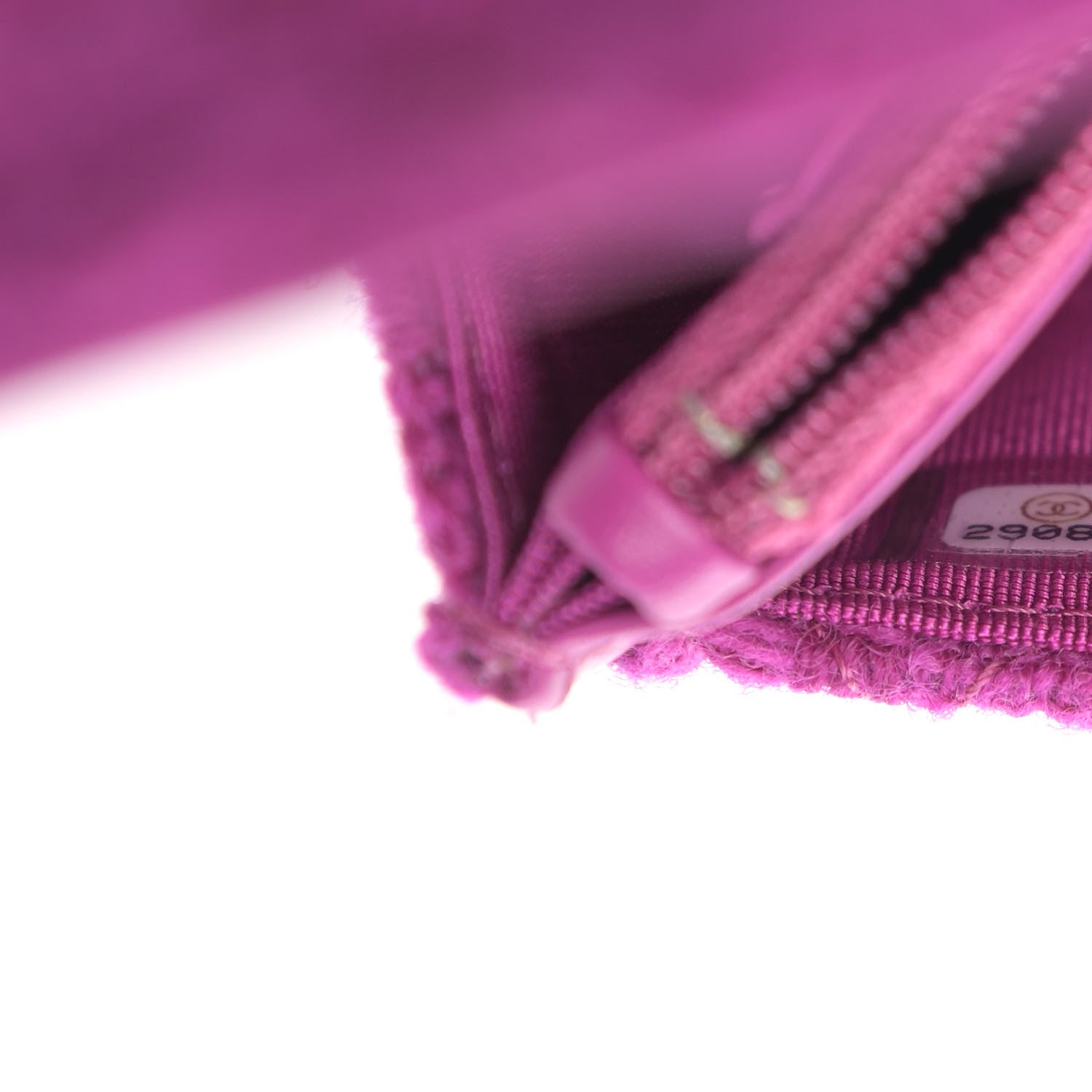 Chanel Tweed Quilted Reissue Wallet On Chain WOC Magenta 8 of 10