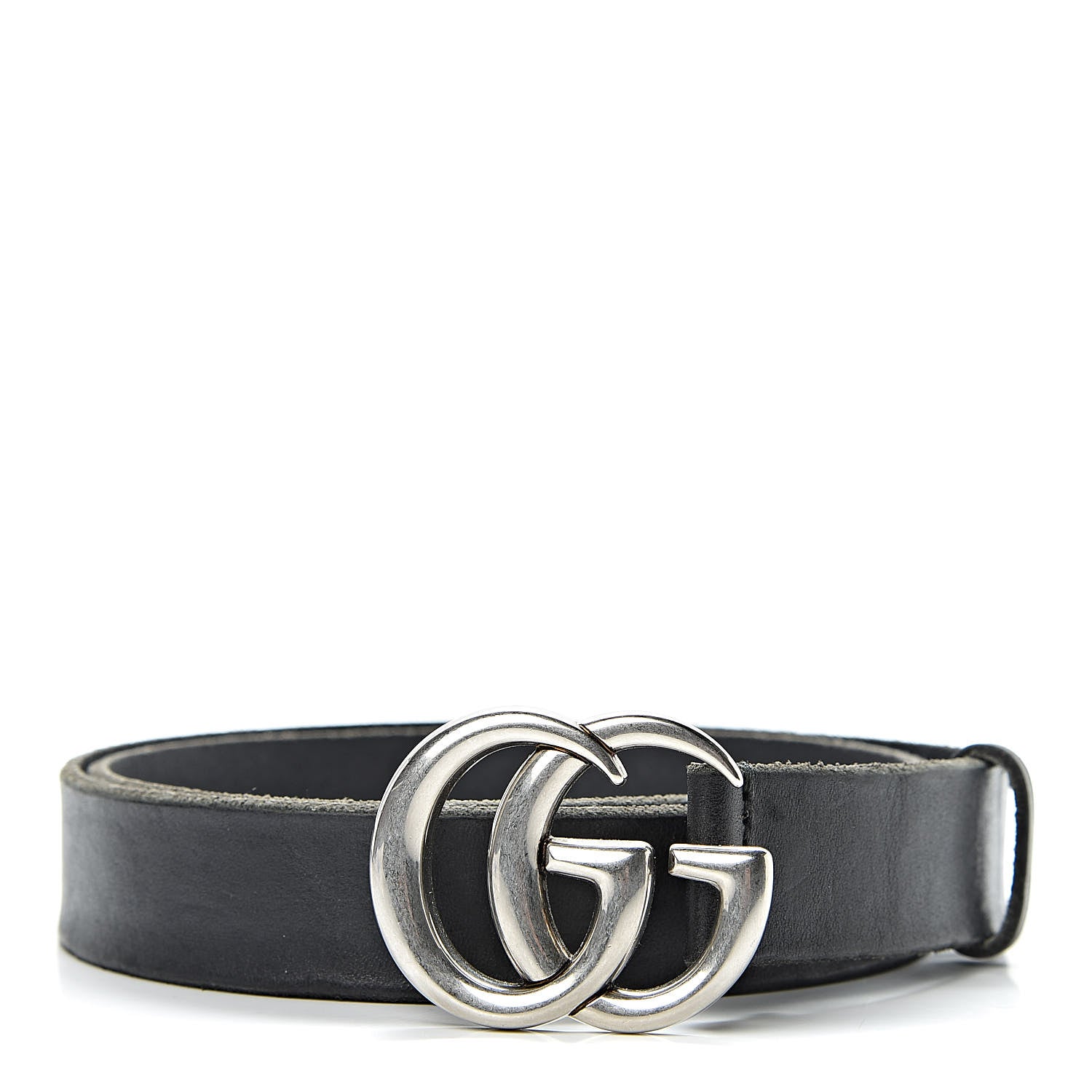 Gucci Cuoio Toscano Nickel Double G 30mm Belt 90 36 Black 1 of 7