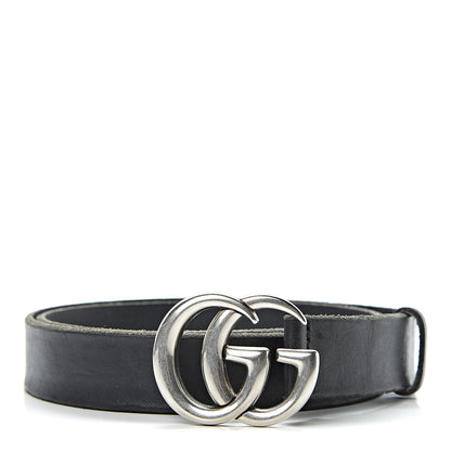 Gucci Cuoio Toscano Nickel Double G 30mm Belt 90 36 Black 1 of 7