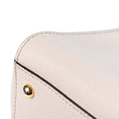Burberry Soft Grain Calfskin Small Buckle Tote Limestone 12 of 12