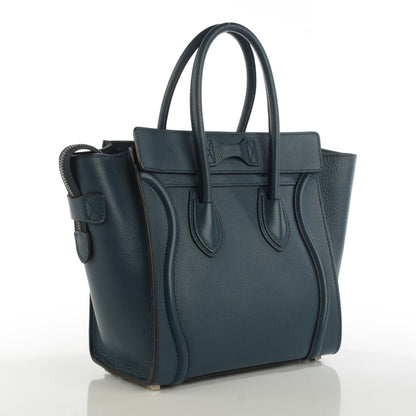 Celine Drummed Calfskin Micro Luggage Orage 3 of 8