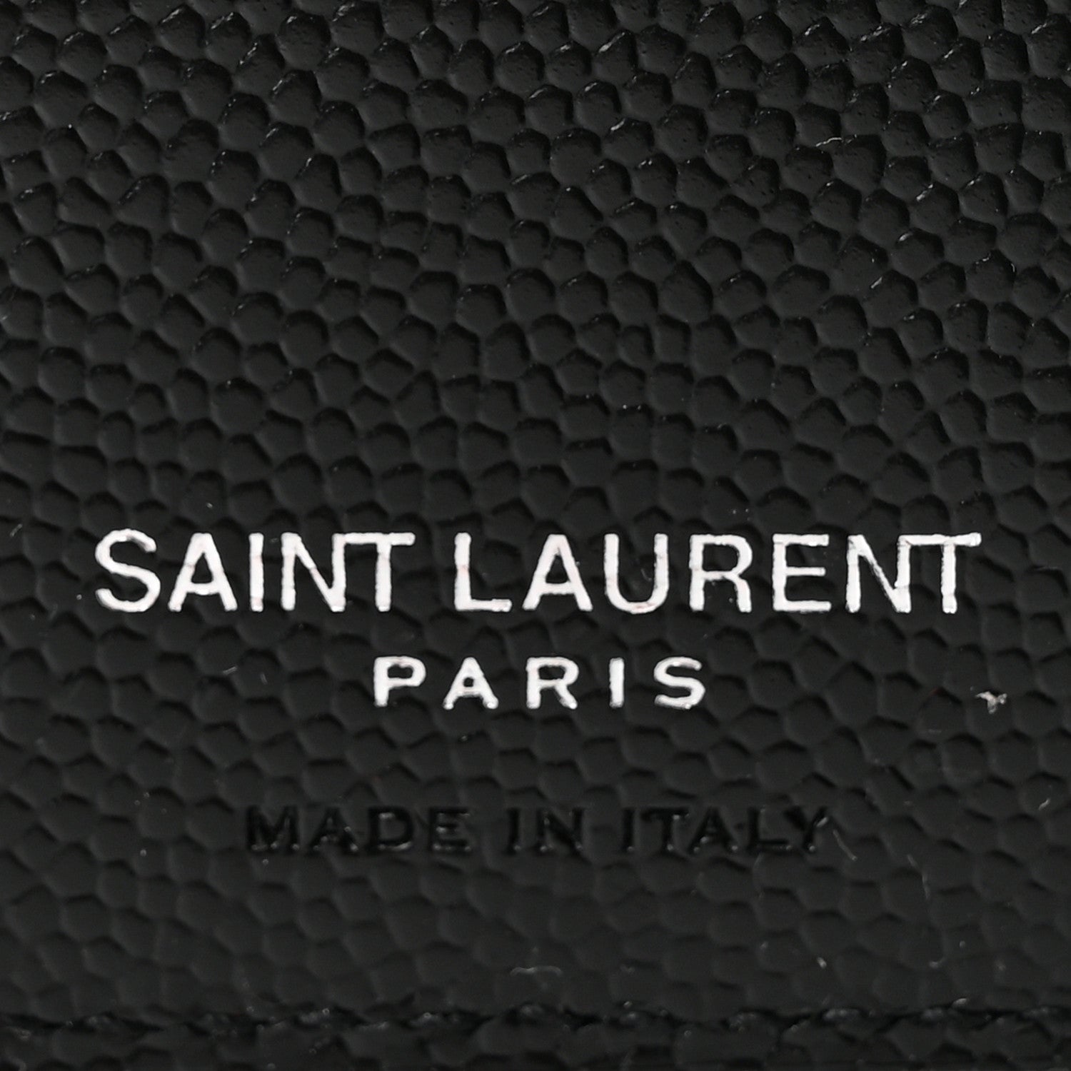 Saint Laurent Grain De Poudre Matelasse Chevron Monogram Zipped Two-Part Wallet Black 6 of 6