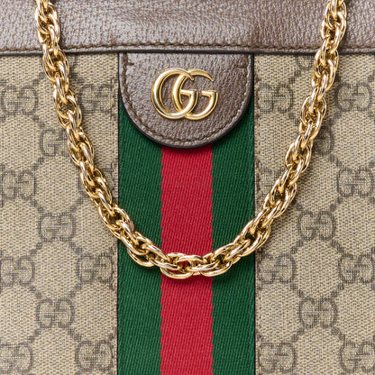 Gucci GG Supreme Monogram Web Small Ophidia Chain Shoulder Bag Brown 8 of 13