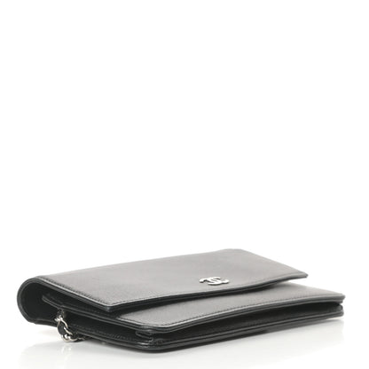 Chanel Caviar Sevruga Wallet On Chain WOC Black 4 of 14