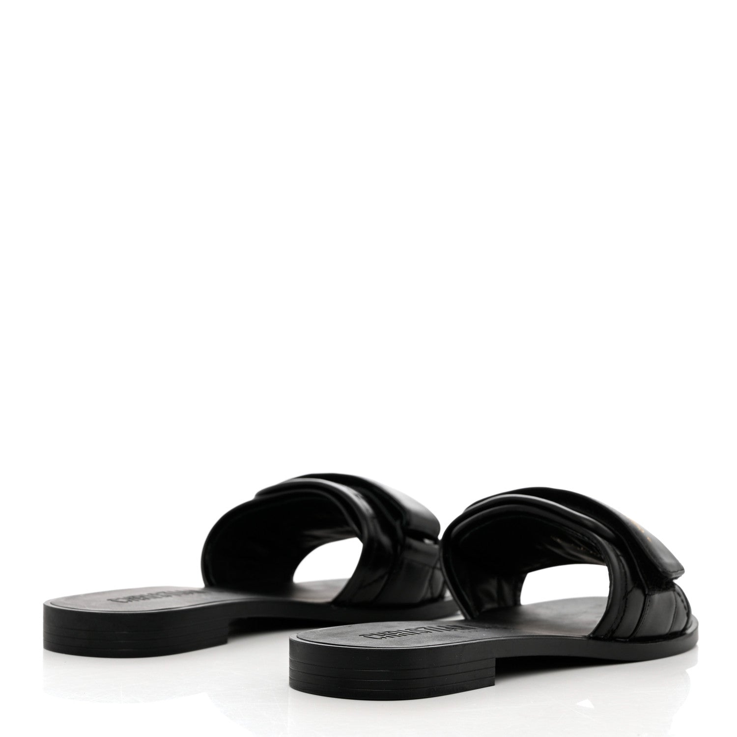 Christian Dior Calfskin Cannage Dio(r)evolution Slide Sandals 36 Black 4 of 10