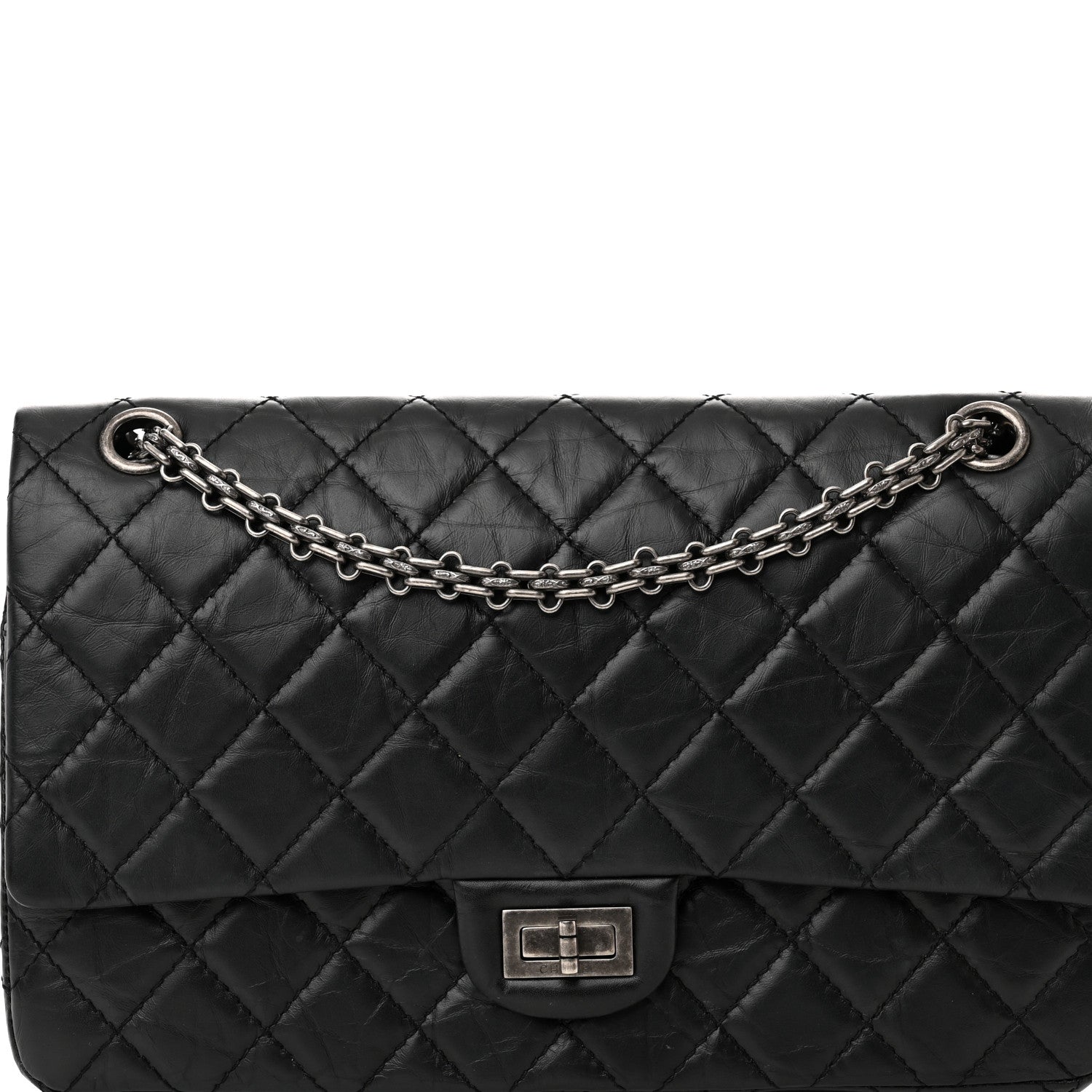Chanel Aged Calfskin Quilted 2.55 Reissue 226 Flap Black 8 of 17