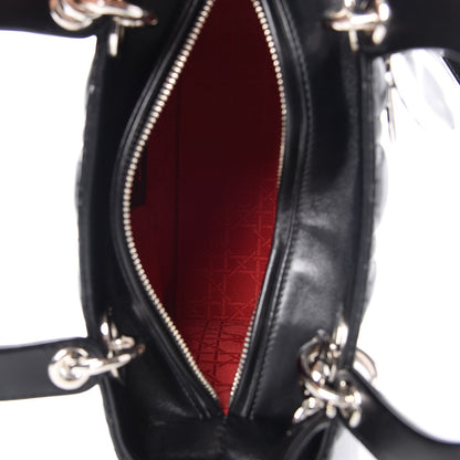 Christian Dior Lambskin Cannage Medium Lady Dior Black 8 of 9