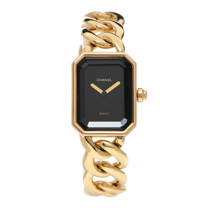 Chanel 18K Yellow Gold 20mm Chain Premiere Quartz Watch XL 1 of 4