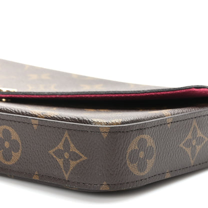 Louis Vuitton Monogram Pochette Felicie Chain Wallet Fuchsia 8 of 8