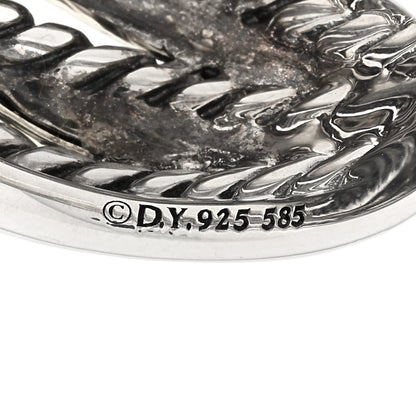 David Yurman Sterling Silver 14K Yellow Gold Wide Crossover Ring 57 8 4 of 4