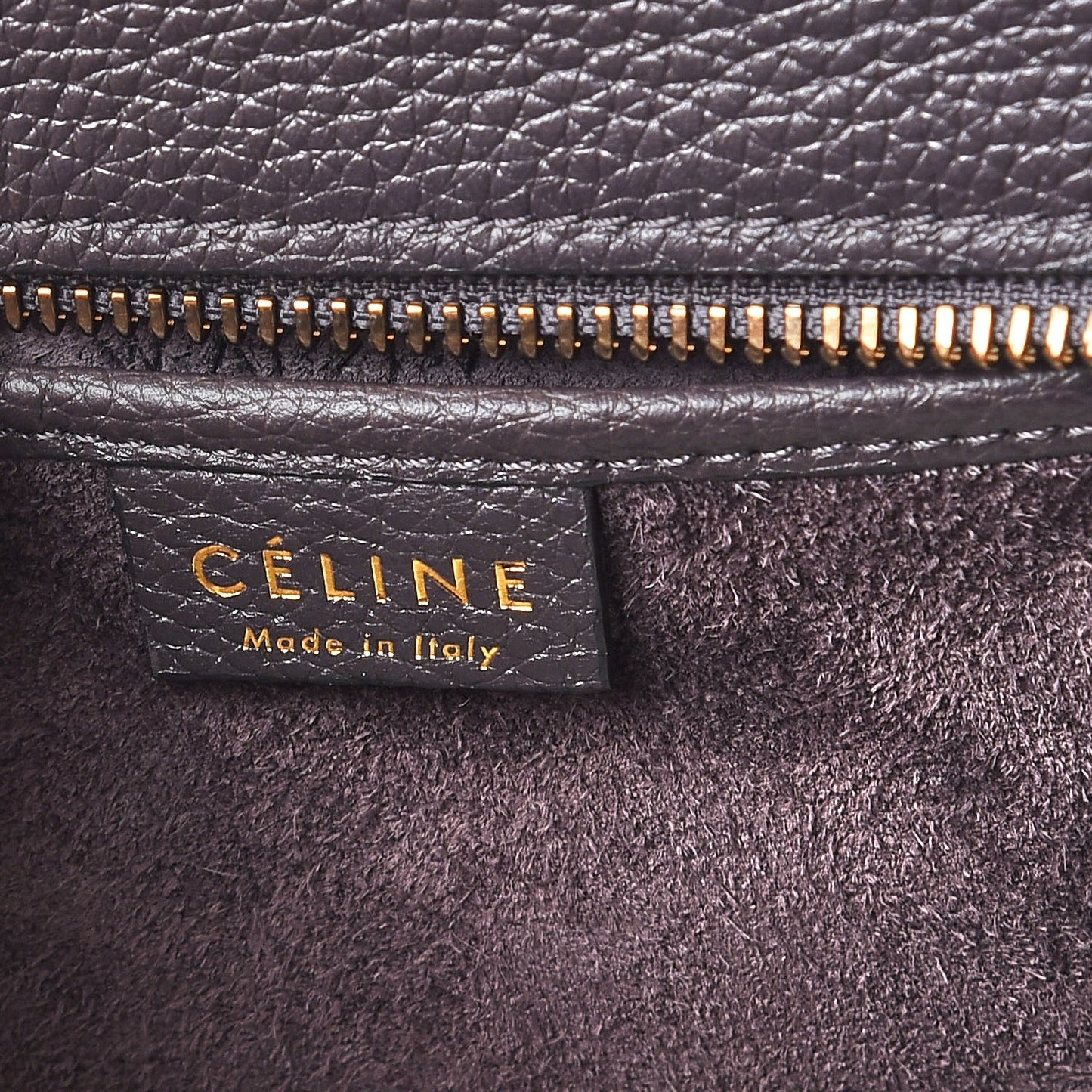 Drummed Calfskin Nano Luggage Liquorice