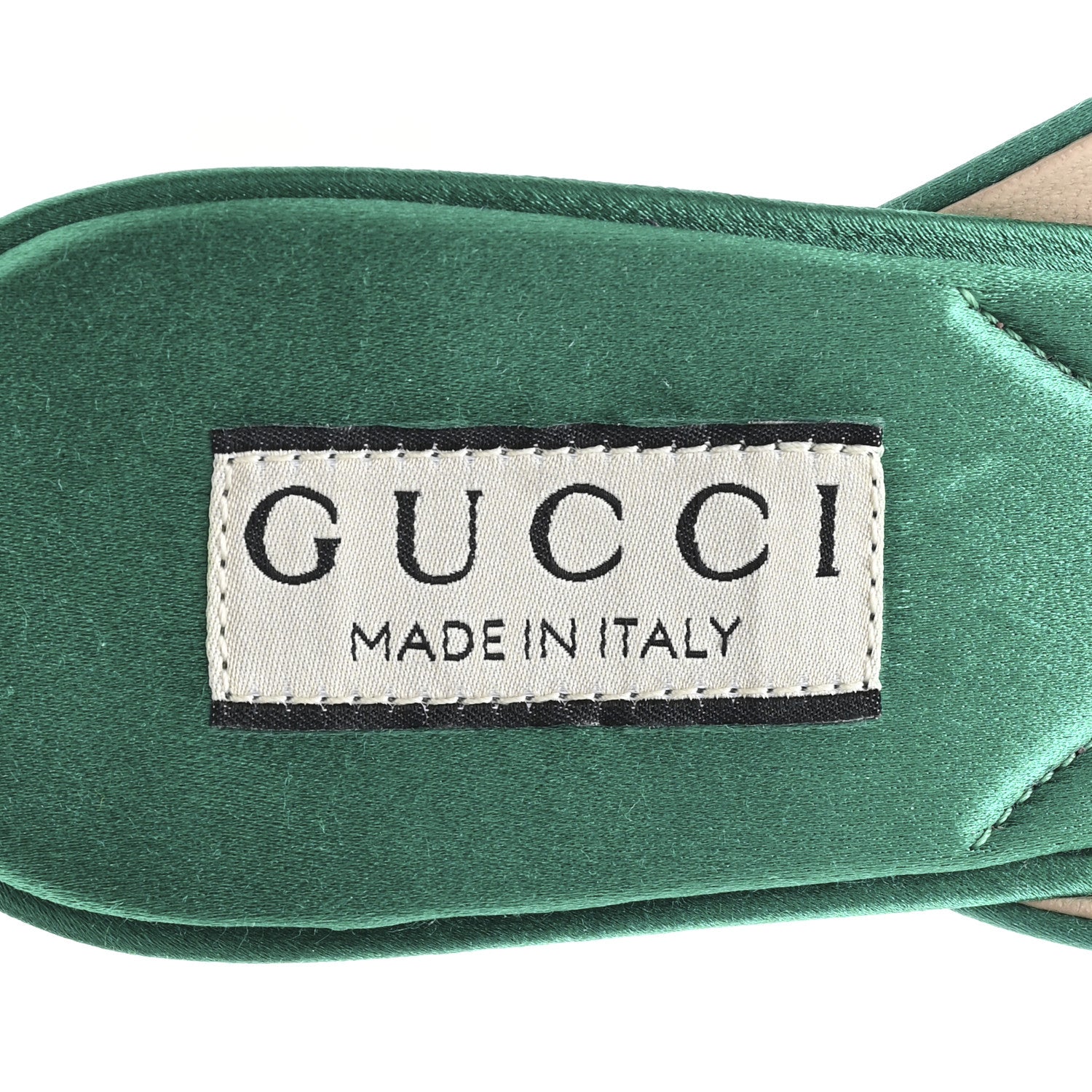 Gucci Raso Seta Malaga Kid Crystal Horsebit Sandals 37.5 Jade Caribbean Green 8 of 10