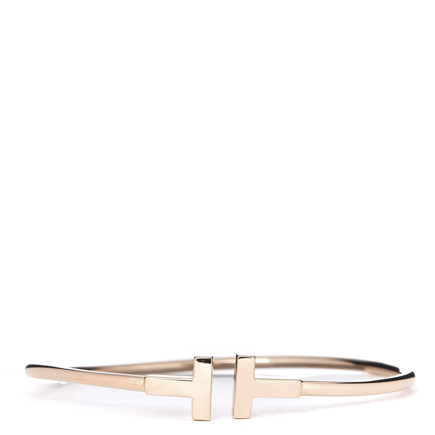 Tiffany 18K Rose Gold T Wire Bracelet 1 of 5