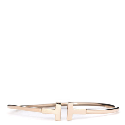 Tiffany 18K Rose Gold T Wire Bracelet 1 of 5