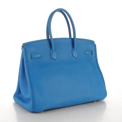 Hermes Taurillon Clemence Birkin 35 Mykonos 3 of 27