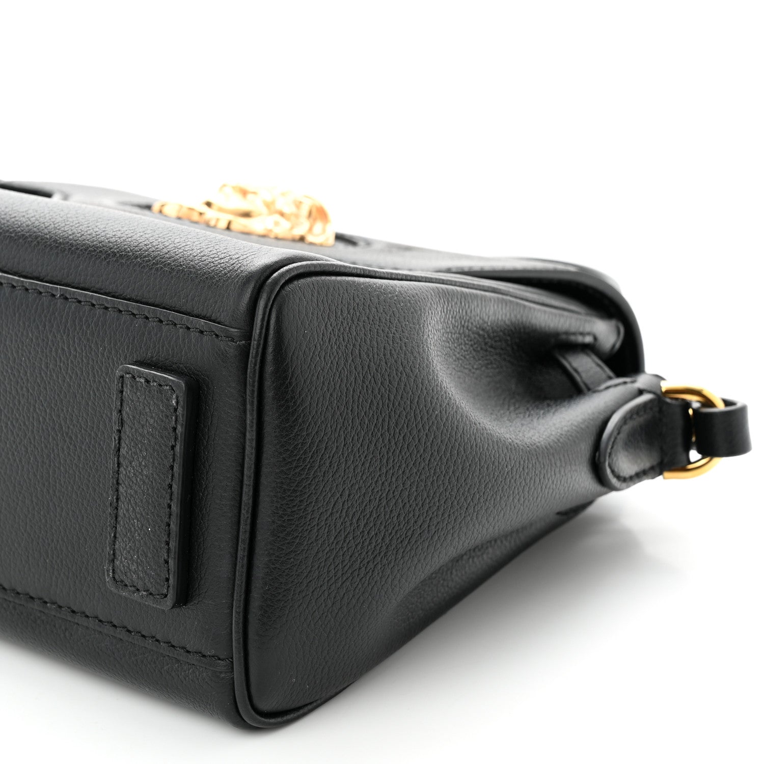 Versace Grained Calfskin Small La Medusa Top Handle Bag Black 9 of 11