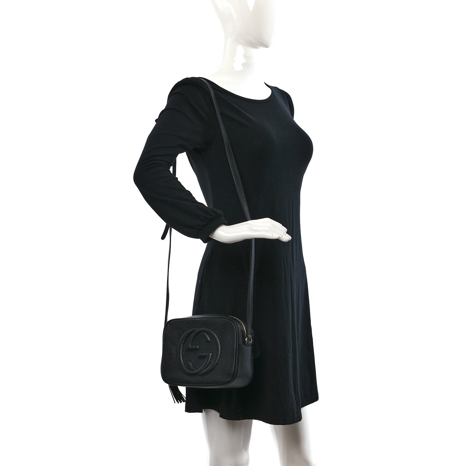 Gucci Pebbled Calfskin Small Soho Disco Bag Black 2 of 12
