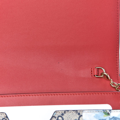 Gucci GG Supreme Monogram Blooms Chain Wallet Blue 9 of 10