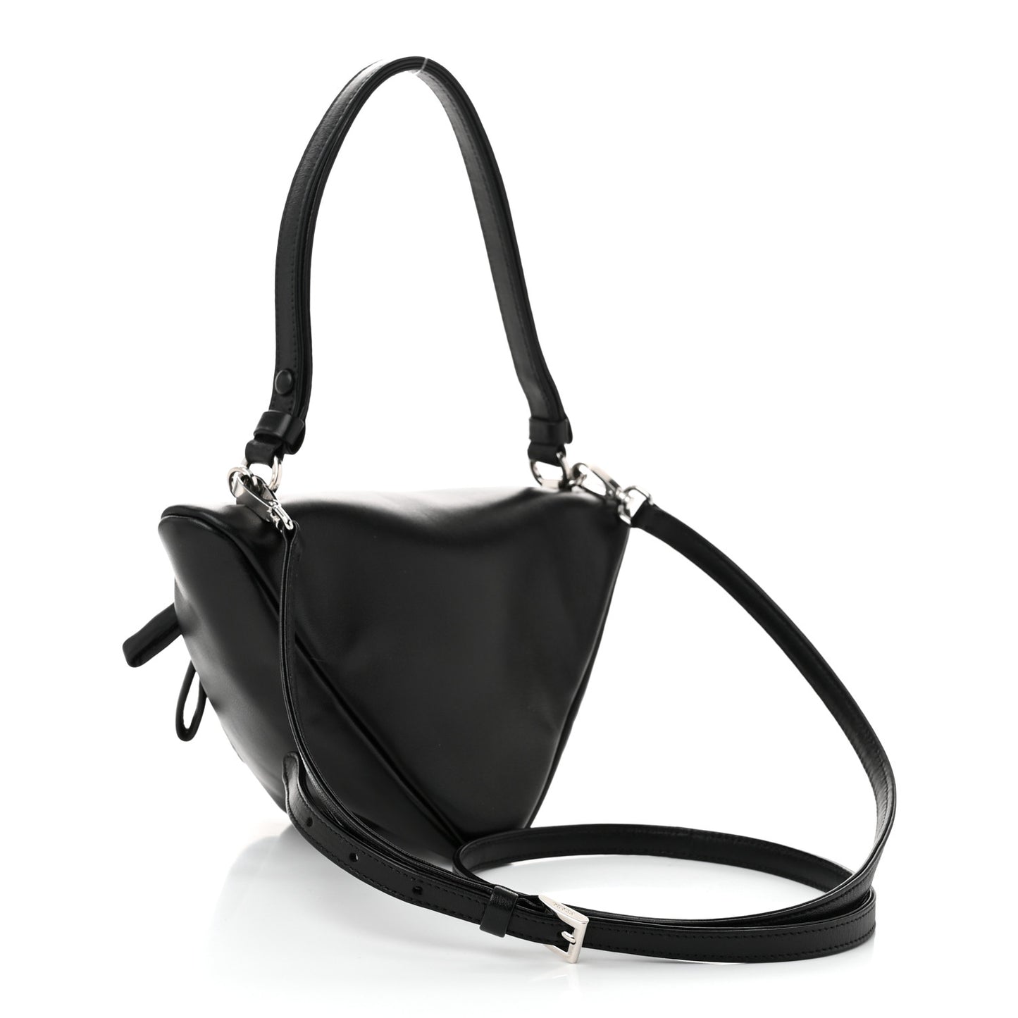 Nappa Padded Signaux Triangle Crossbody Black