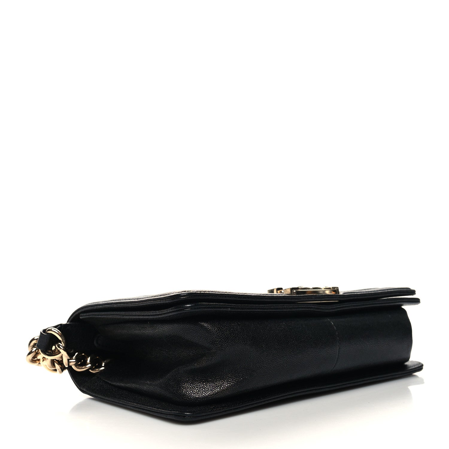 Chanel Caviar Chevron Quilted Medium Boy Flap Black 4 of 11
