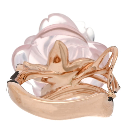 Christian Dior 18K Pink Gold Diamond Rose Quartz Dior Pre Catelan Ring 50 5.25 3 of 6