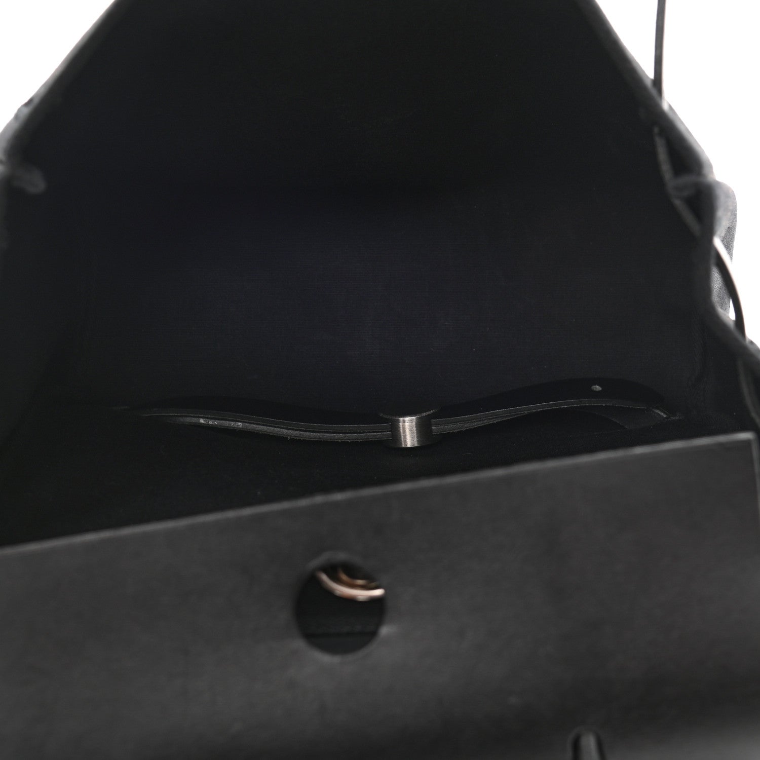 Hermes Toile Vache Calfskin Herbag 30 PM Backpack Black 6 of 10