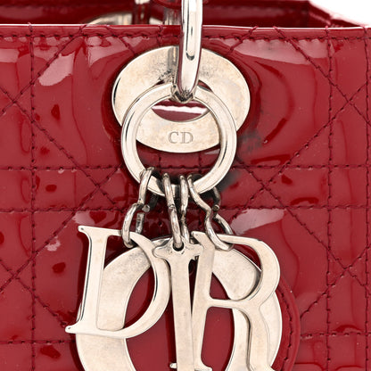 Christian Dior Patent Cannage Medium Lady Dior Red 11 of 13