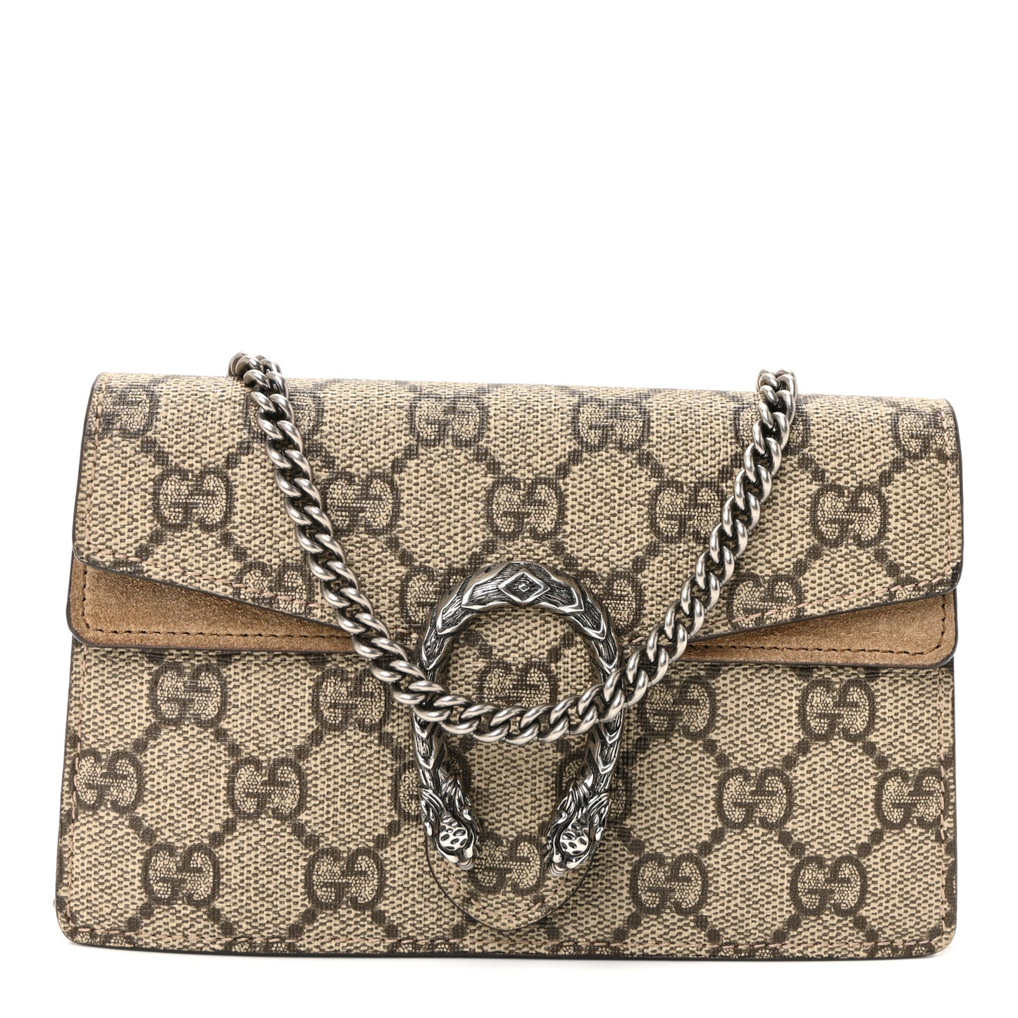 GG Supreme Monogram Super Mini Dionysus Shoulder Bag Taupe