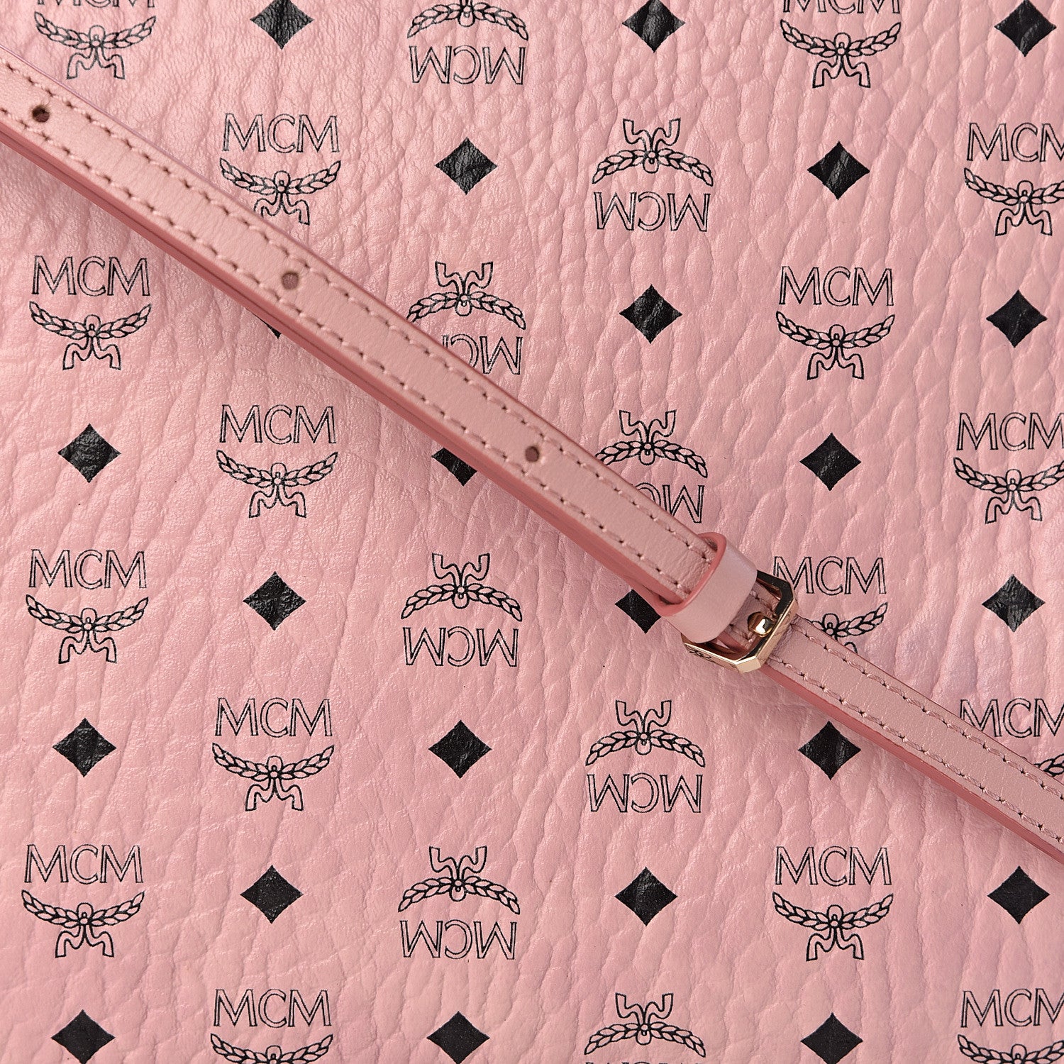 MCM Visetos Medium Crossbody Pouch Soft Pink 8 of 11