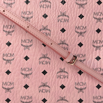 MCM Visetos Medium Crossbody Pouch Soft Pink 8 of 11
