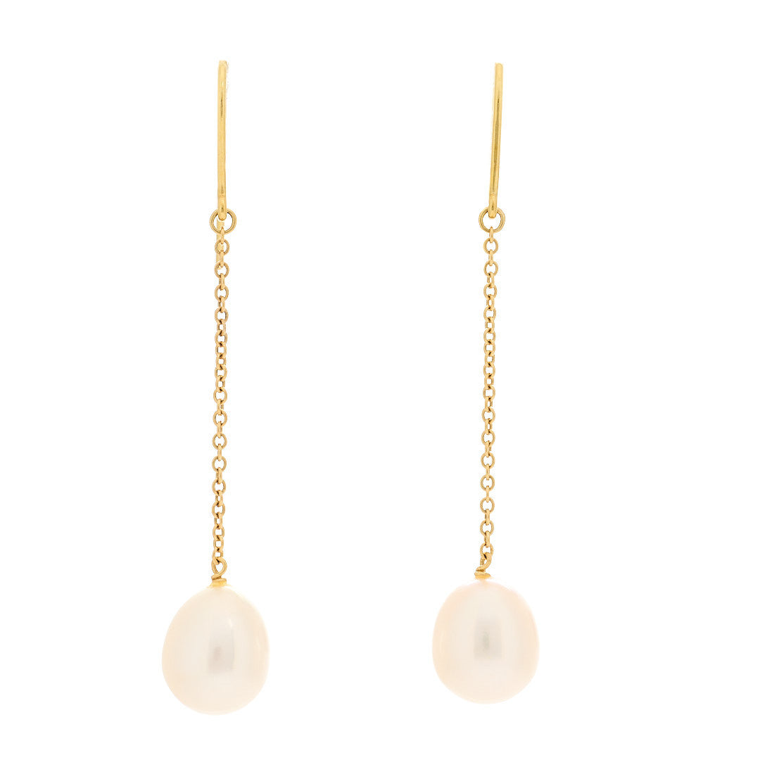 18K Yellow Gold Elsa Peretti Pearls By The Yard Drop Earrings