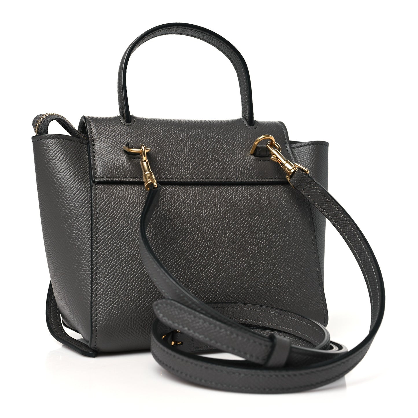 Grained Calfskin Pico Belt Bag Grey