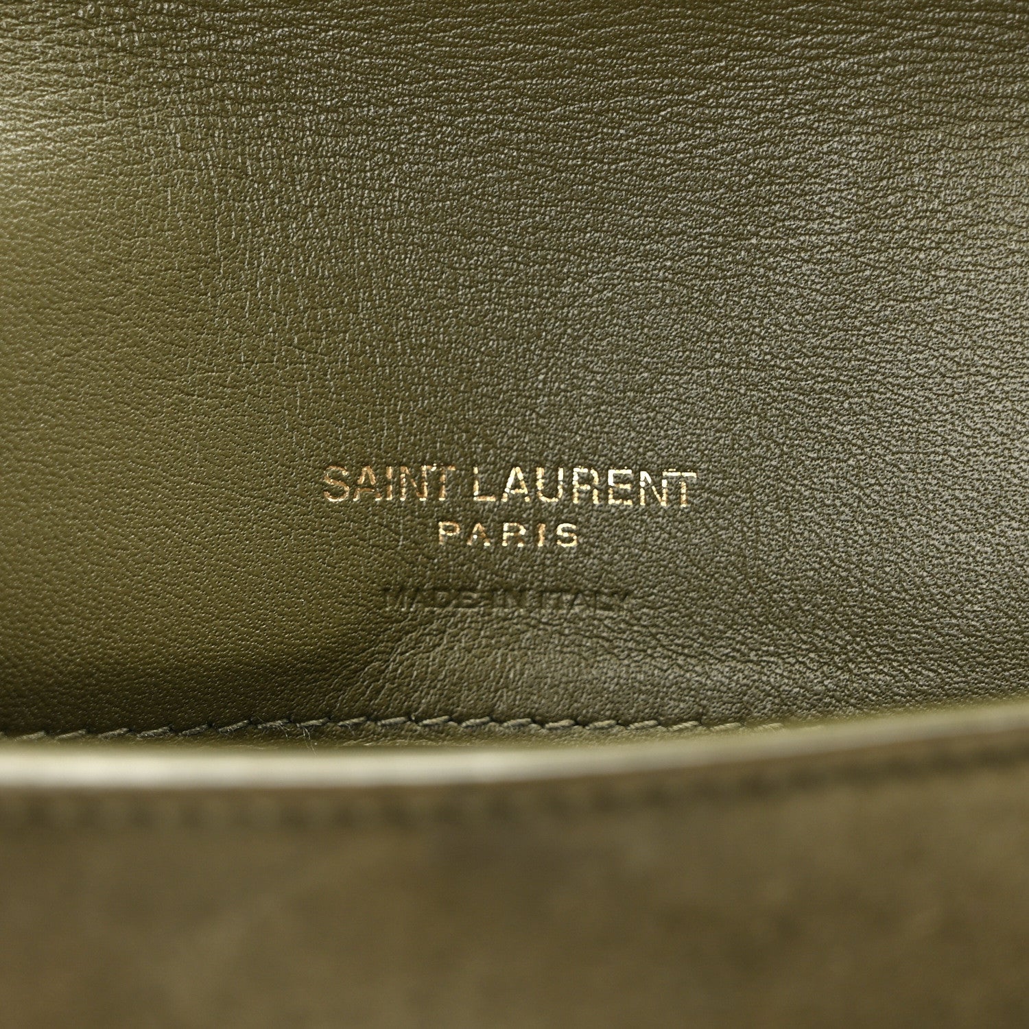 Saint Laurent Suede Monogram Phone Holder Crossbody Loden Green 6 of 14
