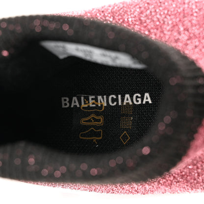 Balenciaga Laminated Knit Bi-Color Sole Womens Speed Sneakers 39 Pink White Black 7 of 9