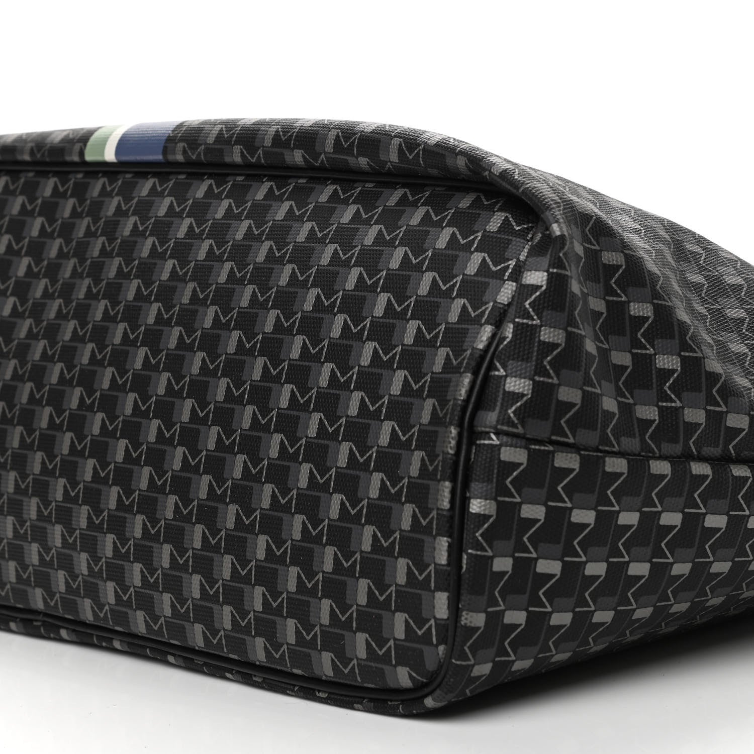 Moynat Grained Calfskin Canvas 1920 Oh! Tote Ruban GM Carbon Silver 10 of 10