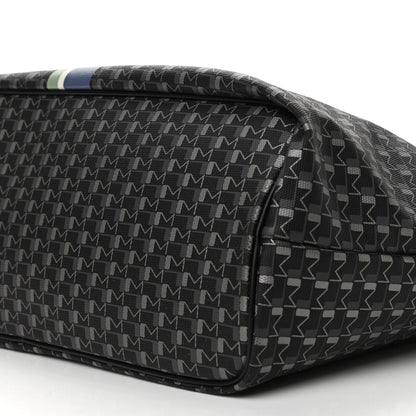 Moynat Grained Calfskin Canvas 1920 Oh! Tote Ruban GM Carbon Silver 10 of 10