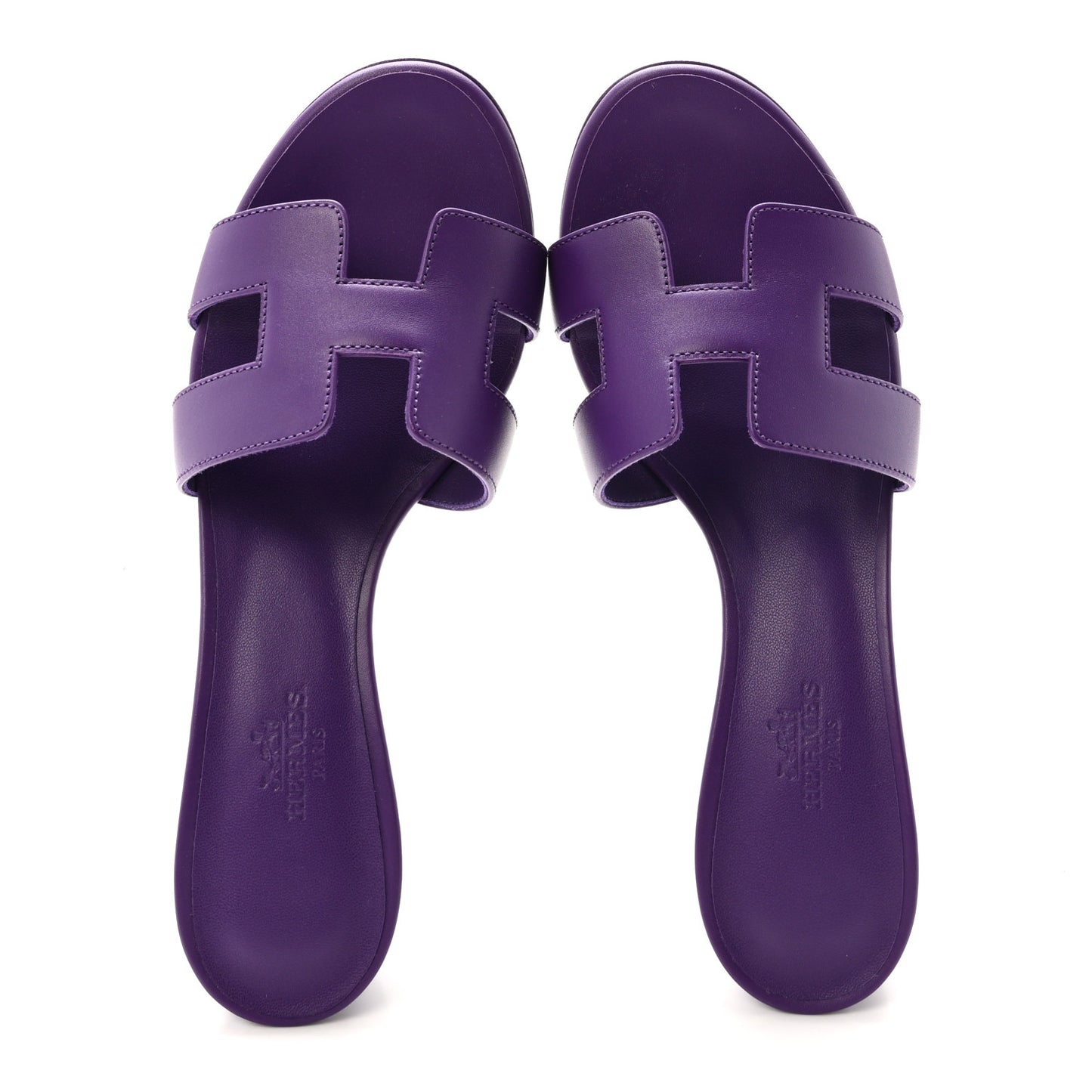 Calfskin Oasis Sandals 36 Violet Majorette