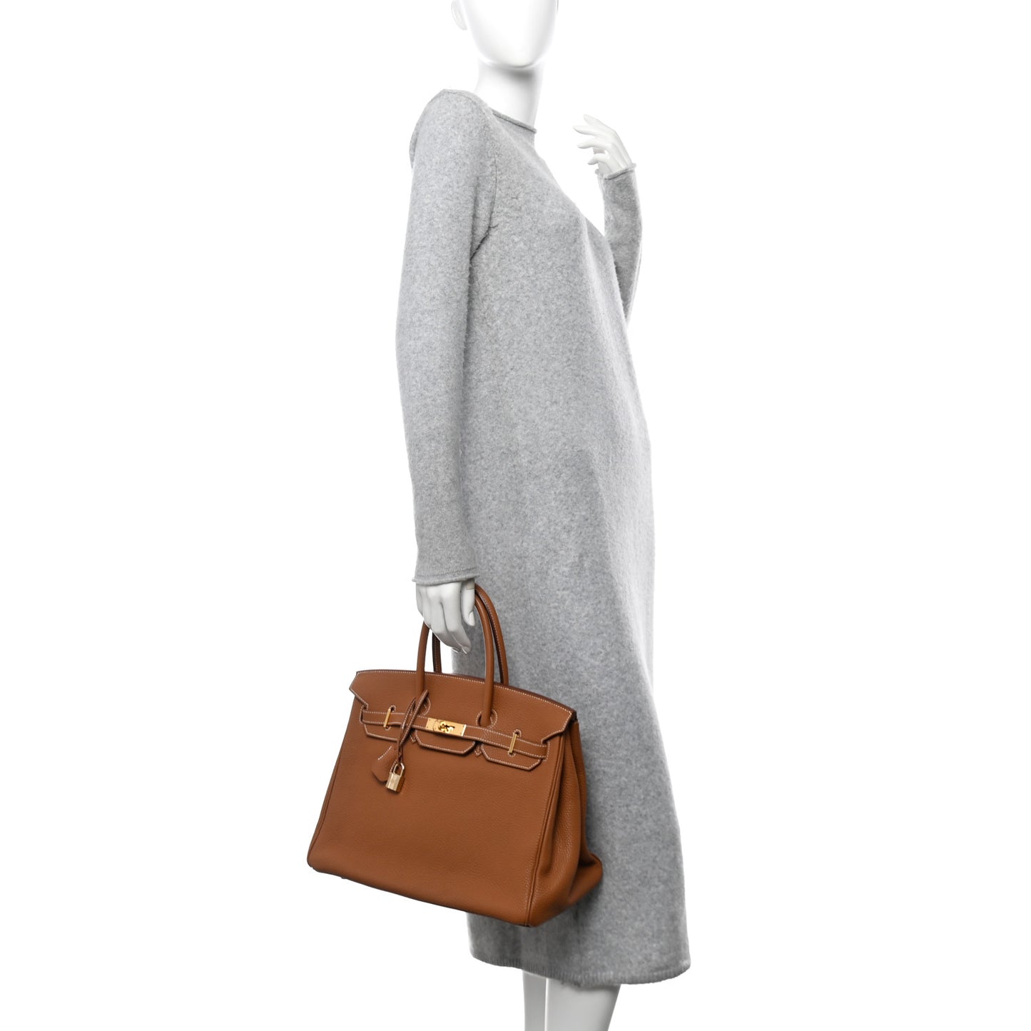 Taurillon Clemence Birkin 35 Gold