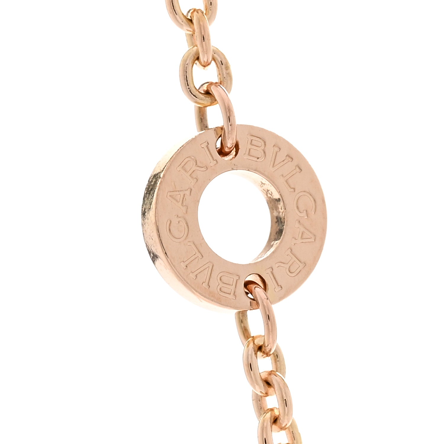 Bulgari 18K Rose Gold Diamond B.Zero1 Open Legends Pendant Necklace 4 of 4